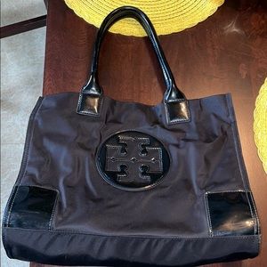 Ella Patent Nylon Tote- Mini